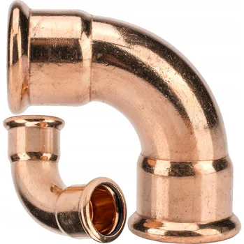 Vodovodní potrubí Koleno oblouk 2 hrdlové pro měď CU 28 mm lisovací