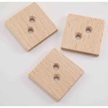 Knoflík Dírkový dřevěný knoflík - přírodní - rozměr 3 cm x 3 cm