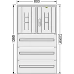 SFOS 2E2RP-UV dvouelektroměrový třífázový dvoutarifní rozvaděč v pilíři ČEZ