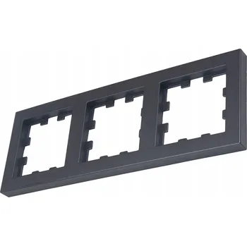 Elektrická zásuvka Schrack trojitý Rámeček černý