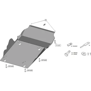 Kryt motoru Kryt pod motor MITSUBISHI L 200 - Plech - 8595698042057