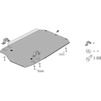Kryt motoru Kryt pod převodovku MITSUBISHI SHOGUN/PAJERO PININ - Plech - 8595698042064
