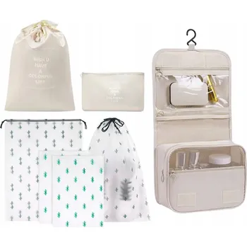 Organizér oblečení 7dílná CESTOVNÍ ORGANIZÉR ZÁVĚSNÁ KOSMETICKÁ TAŠKA NA OBLEČENÍ DO KUFRU 908