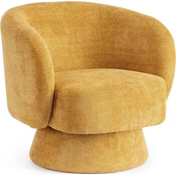 Křeslo BIZZOTTO Otočné křeslo JULIENNE hořčicové