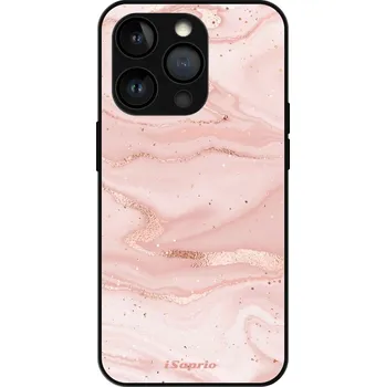 Pouzdro na mobilní telefon iSaprio MagSafe lesklé pouzdro - Apple iPhone 14 Pro - RoseGold Marble 10 (Lesklé MagSafe pouzdro iSaprio pro Apple iPhone 14 Pro - RoseGold Marble 10 - tvrzený skleněný obal a ochranný kryt s elegantním designem a měkkými boky)