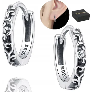 Náušnice stříbro Dámské stříbrné náušnice 925, retro STŘÍBRO kroužky