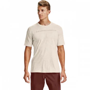 Pánské tričko Tričko All Over Wordmark Brown - Under Armour Barva: Hnědá, Velikost: S