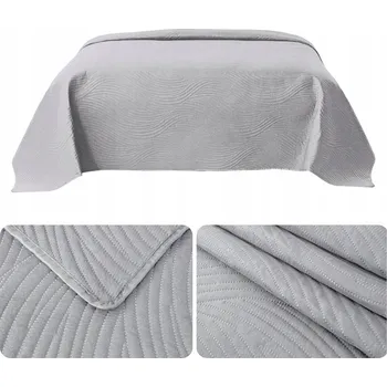 Přehoz na lůžko Přehoz přehoz deka 170x210 PROŠÍVANÁ lisovaná MIKROVLÁKNO Federico ŠEDÁ