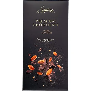 ISPIRITI Hořká čokoláda 70% s kousky mandlí 80g