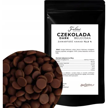 Čokoláda Felini belgická hořká čokoláda 72,5% 1kg