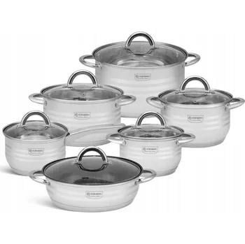 Hrnec Sada hrnců Edenberg nerezová ocel 12 ks.