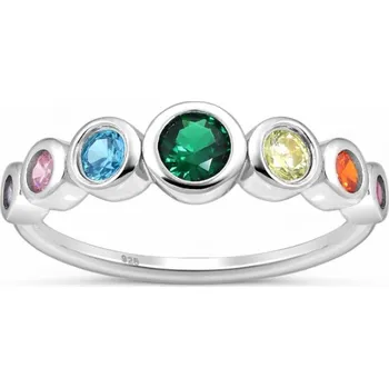 Prsten Stříbrný prsten Azar VÍCEBAREVNÝ 51