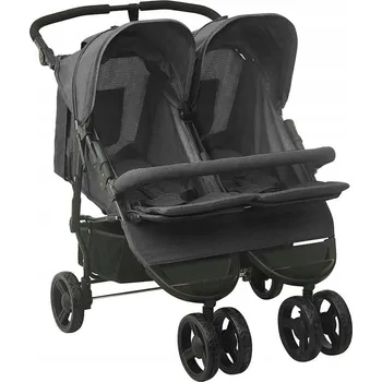 Kočárek Sportovní kočárek pro dvojčata, antracitový, ocelový