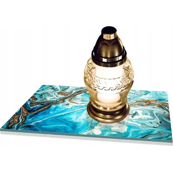 Obraz Podložka na HŘBITOV pod SVÍČKY Tvrzené Sklo NÁHROBEK 40x30cm