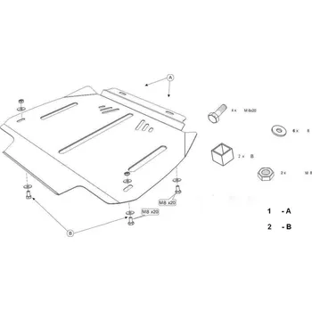Kryt motoru Kryt pod převodovku SEAT EXEO (3R2) - Plech - 8595698039606