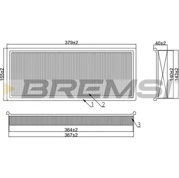 Vzduchový filtr Vzduchový filtr BREMSI FA2323