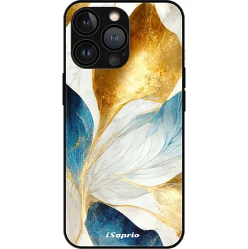 Pouzdro na mobilní telefon iSaprio MagSafe lesklé pouzdro - Apple iPhone 13 Pro Max - Blue Leaves (Lesklé MagSafe pouzdro iSaprio pro Apple iPhone 13 Pro Max - Blue Leaves - tvrzený skleněný obal a ochranný kryt s elegantním designem a měkkými boky)