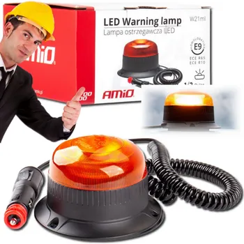 Maják Maják výstražný na magnet 18x LED vysoký 12V 24V do zapalovače