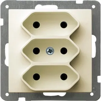 Elektrická zásuvka Ospel béžová nástěnná Elektrická Zásuvka