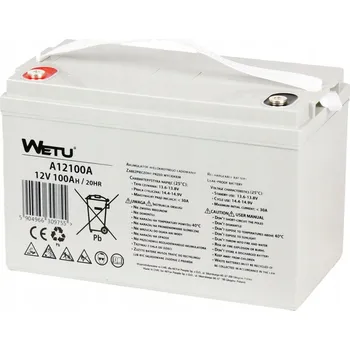 Záložní baterie Gelový akumulátor VRLA 12V 100Ah Wetu A12100A prémiová kvalita