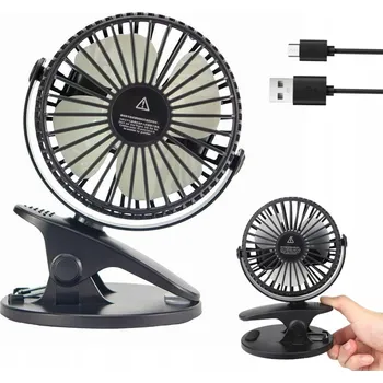 Domácí ventilátor Stolní ventilátor Bedee, černý ventilátor na stůl