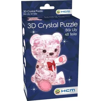Puzzle Crystal puzzle Miś Lily różowy