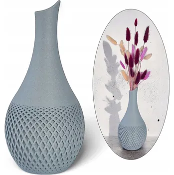Váza Váza na květiny nerozbitná 23 cm Moderní váza imitace betonu šedá