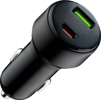 QUALO Rychlá automobilová nabíječka do auta Typ C USB-C USB zapalovač zásuvka