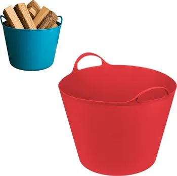 NÁDOBA NA PALIVO / KOŠ NA DŘEVO KE KRBU VELKÝ XXL S UCHYTY, OBJEM 30L