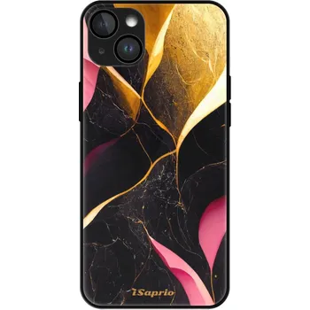 Pouzdro na mobilní telefon iSaprio MagSafe lesklé pouzdro - Apple iPhone 14 Plus - Gold Pink Marble (Lesklé MagSafe pouzdro iSaprio pro Apple iPhone 14 Plus - Gold Pink Marble - tvrzený skleněný obal a ochranný kryt s elegantním designem a měkkými boky)