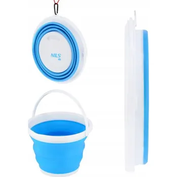 kbelík Skládací turistické vědro kempingové modré 10 l – ideální na mytí nádobí