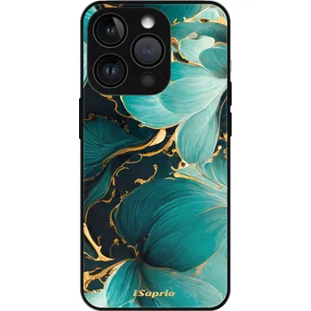 Pouzdro na mobilní telefon iSaprio MagSafe lesklé pouzdro - Apple iPhone 15 Pro - Blue Flowers 12 (Lesklé MagSafe pouzdro iSaprio pro Apple iPhone 15 Pro - Blue Flowers 12 - tvrzený skleněný obal a ochranný kryt s elegantním designem a měkkými boky)