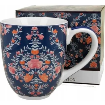 Hrneček XXL MANU BLUE porcelán BONE CHINA DUO květiny - 1000 ml