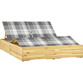 Obraz VidaXL Zelené dřevěné Lehátko