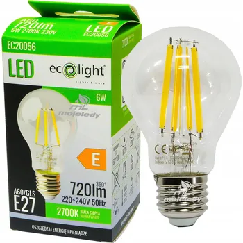 Žárovka LED žárovka FILAMENT E27 8W (ekvivalent 60W) 960Lm teplá bílá WW CLASSIC 3000K = 50W
