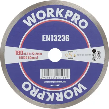 WorkPro GSOSCR-3 diamantový řezný kotouč 180 mm 1 ks keramika, Porcelán, mramor, zdivo, sklo, Vápenec, granit, přírodní kámen, pískovec