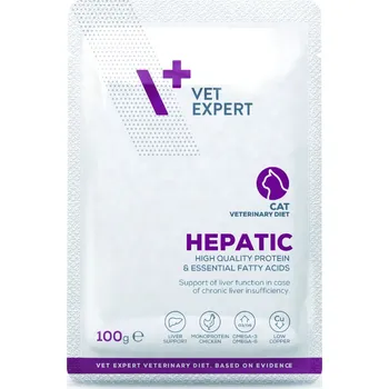 Krmivo pro kočku VetExpert HEPATIC CAT - vlhké dietní krmivo pro kočky 100g - nové balení v kapsičkách
