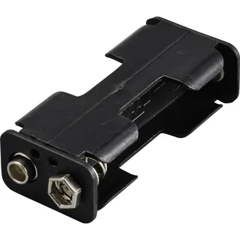 Držák baterie TRU COMPONENTS TC-13220508 bateriový držák 2x AA tlačítkové připojení (d x š x v) 60 x 17 x 26 mm