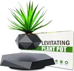 Magnetický levitující květináč - černý