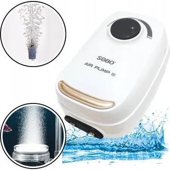 Čerpadlo VZDUCHOVÁNÍ S REGULACÍ DO AKVÁRIA TICHÉ ČERPADLO 2 VÝSTUPY 2x220 L/h