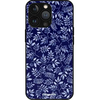 Pouzdro na mobilní telefon iSaprio MagSafe lesklé pouzdro - Apple iPhone 13 Pro Max - Blue Leaves 05 (Lesklé MagSafe pouzdro iSaprio pro Apple iPhone 13 Pro Max - Blue Leaves 05 - tvrzený skleněný obal a ochranný kryt s elegantním designem a měkkými boky)