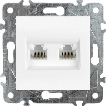 Elektrická zásuvka Elhard Royal YK2122W zásuvka 2x RJ45 (CAT6), bílá