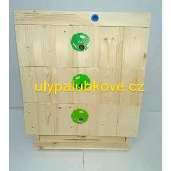úl palubkový zateplení 2cm se třemi nástavky 39x17 s palubkovým víkem a dnem varroa