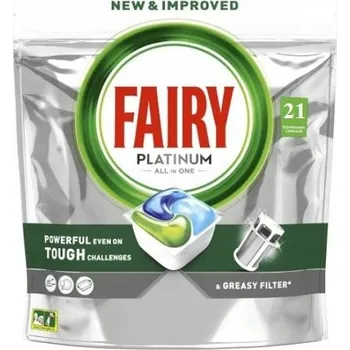 Tableta do myčky Fairy All in One Platinum Original kapsle do myčky nádobí 21 kusů