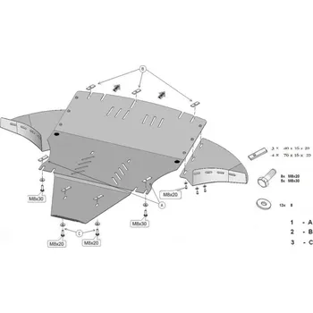 Kryt motoru Kryt pod motor AUDI A6 C6 Avant/Kombi (F5) - Plech - 8595698043078