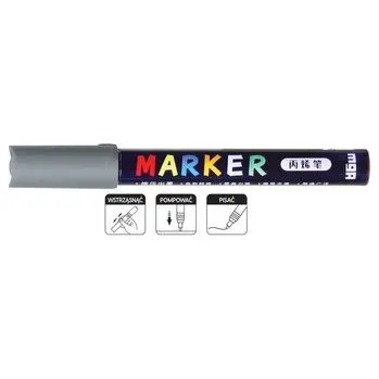 Set školních potřeb Marker akrylowy 1-2mm szary (6szt) M&G