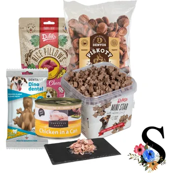 Dárkový potravinový koš Jarní balíček - velikost S + dárek Kexi micro kostičky 50g