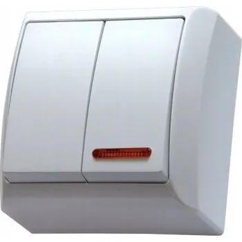 vypínač Dvojitý vypínač Klasik Ospel bílý ŁN-2BS/00