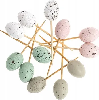Velikonoční dekorace MINI VAJÍČKA NA DRÁTKU 12 KS DpCraft polystyrenové kraslice velikonoční dekorace