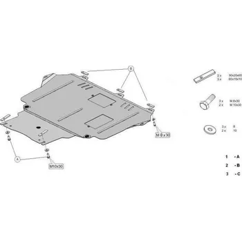 Kryt motoru Kryt pod motor FORD GRAND C-MAX Van - Plech - 8595698041227